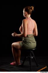 Woman White Slim Female Studio Poses